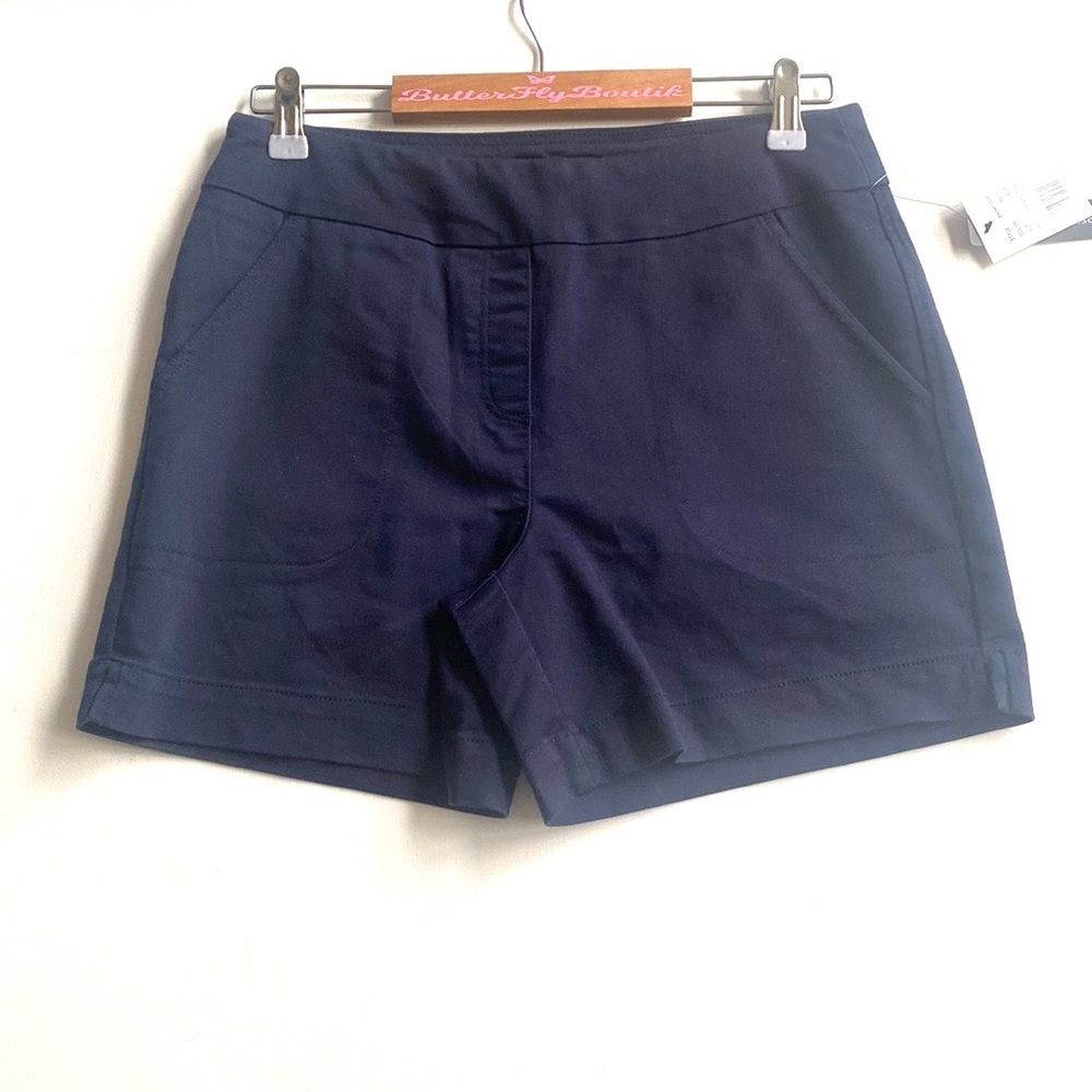 (A6) Violets & Roses Navy Blue‎ Shorts, Size 8/29, NWT